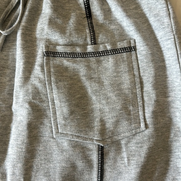 Drawstring waistband skirt jogger skirt gray comfortable casual - Picture 2 of 7